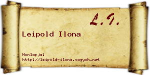 Leipold Ilona névjegykártya